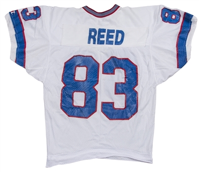 1990 Andre Reed Super Bowl XXV Game Used & Photo Matched Buffalo Bills White Jersey (Reed LOA & Resolution Photomatching)
